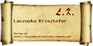 Laczuska Krisztofer névjegykártya
