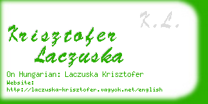 krisztofer laczuska business card